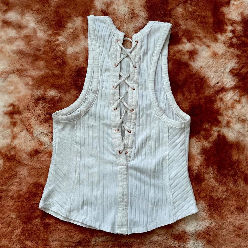White Sleeveless Shirt